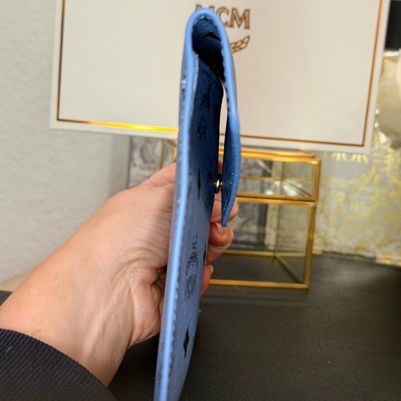 (PICK your Color) MCM Blue OR Tan Monogram Clutch- Novelty (price is for one) - Picture 4 of 13